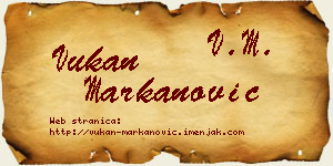 Vukan Markanović vizit kartica
